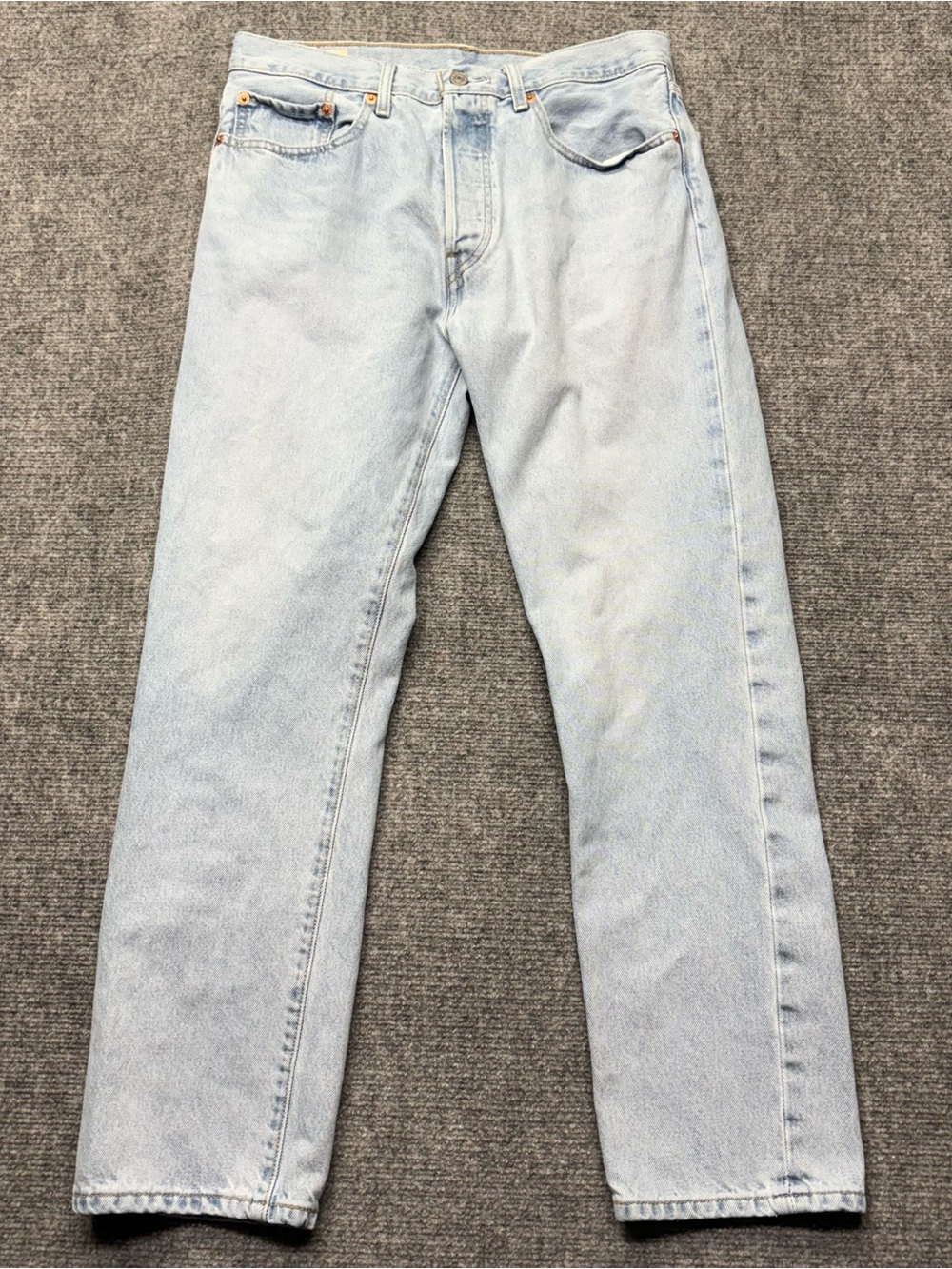 Levis Jeans Womens 30x28 Blue Premium 501 Cropped Straight  Big E Button Fly